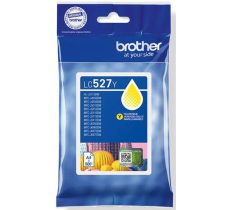 kazeta BROTHER LC-527 Yellow MFC-J5010DW/J5110DW/J6975DW/J6977DW (900 str.) (LC527Y)