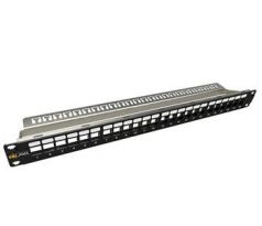19" modulární neosazený patch panel Solarix 24 portů 1U SX24M-0-STP-BK-UNI-N (24000100)