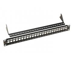 19" modulární neosazený patch panel Solarix 24 portů černý 1U SX24M-0-STP-BK-UNI (24200243)