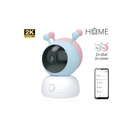 iGET HOME CS2 Baby - bezdrátová otočná IP 2K chůvička, 2x obal v balení Pink/Blue (75020825)