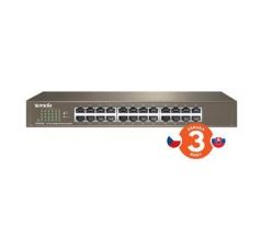 Tenda TEG1024D 24-port Gigabit Ethernet Switch, 10/100/1000 Mbps, Fanless, Rackmount (75010026)