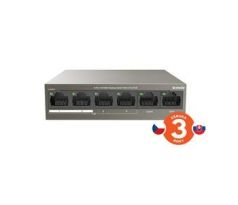 Tenda TEF1106P-4-63W 6xRJ45 Switch s 4xPoE 802.3af/at, 10/100Mbps, celkem 58W, Kov (75011837)