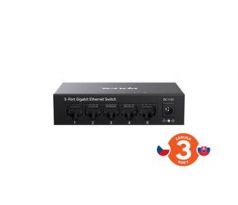 Tenda TEG1005M 5-portový Gigabit Ethernet Switch, 10/100/1000Mbps, Kov (75012012)