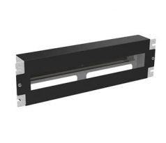 Instalační panel 3U s DIN lištou do 19" rozvaděče, BK RAL9005 RAIL-3U-DIN-BK (80138325)