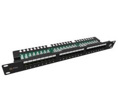19" patch panel Solarix 24 x RJ45 CAT5E UTP s vyvazovací lištou 1U SX24L-5E-UTP-BK-N (24000030)