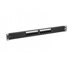 19" patch panel Solarix 12 x RJ45 CAT5E UTP 150 MHz černý 1U SX12-5E-UTP-BK (24000120)
