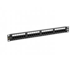 19" patch panel Solarix 24 x RJ45 CAT5E UTP 150 MHz černý 1U SX24-5E-UTP-BK (24000240)