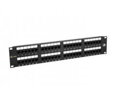 19" patch panel Solarix 48 x RJ45 CAT5E UTP 150 MHz černý 2U SX48-5E-UTP-BK (24000480)
