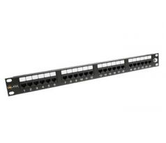 19" patch panel Solarix 24 x RJ45 CAT6 UTP 350 MHz černý 1U SX24-6-UTP-BK (24200024)