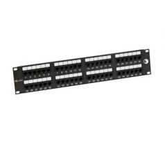 19" patch panel Solarix 48 x RJ45 CAT6 UTP 350 MHz černý 2U SX48-6-UTP-BK (24200048)