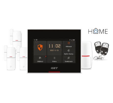 iGET HOME X5 Advanced - Domovní Wi-Fi smart alarm s LCD, set, bundle (75020830)