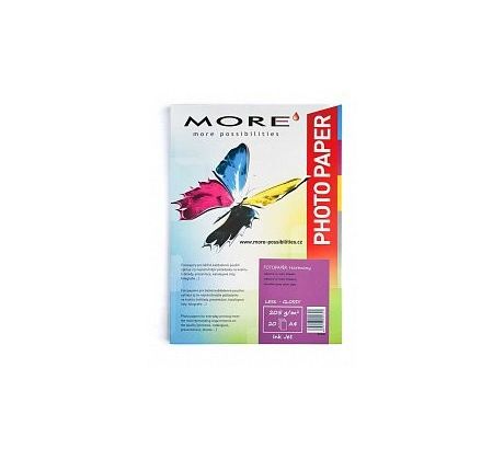 papier MORE inkjet lesklý (glossy) 20ks/A4 205g (M10525)
