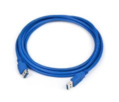 kábel USB predlžovací 3.0 A-A  M/F 1,8m, CABLEXPERT premium quality modrý (CCP-USB3-AMAF-6)