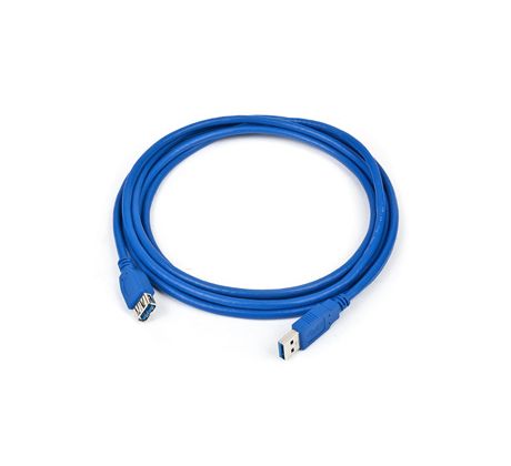 kábel USB predlžovací 3.0 A-A  M/F 1,8m, CABLEXPERT premium quality modrý (CCP-USB3-AMAF-6)
