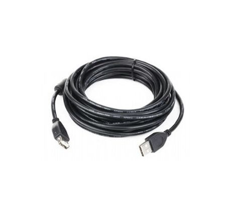 kábel USB predlžovací 2.0 A-A M/F 1,8m, CABLEXPERT premium quality s feritom (CCF-USB2-AMAF-6)
