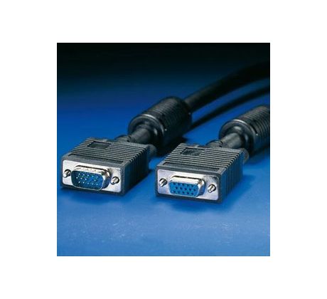kábel VGA predlžovací 15M/15F 2m, CABLEXPERT 2x feritové tienenie (CC-PPVGAX-6B)