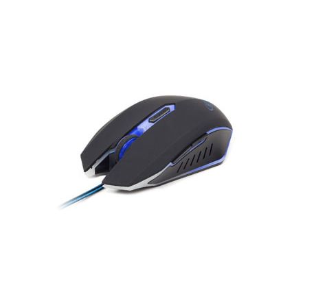 myš GEMBIRD optická herná, čierno-modrá, 2400 DPI, USB 2.0 (MUSG-001-B)