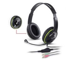 Slúchadlá s mikrofónom Genius headset - HS-400A zelené, 113 dB, 40 mm reproduktory pre hlboké basy (31710169100)