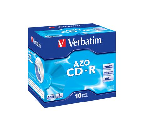 CD-R VERBATIM DTL+ Crystal 700MB 52X 10ks/bal.*AZO (43327)