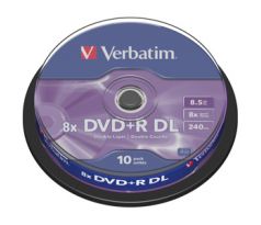 DVD+R VERBATIM DL 8,5GB 8X Dvojvrstvové 10ks/cake (43666)