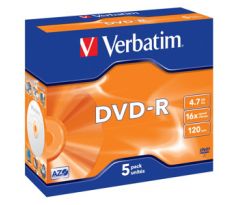 DVD-R VERBATIM 4,7GB 16X 5ks/bal. (43519)