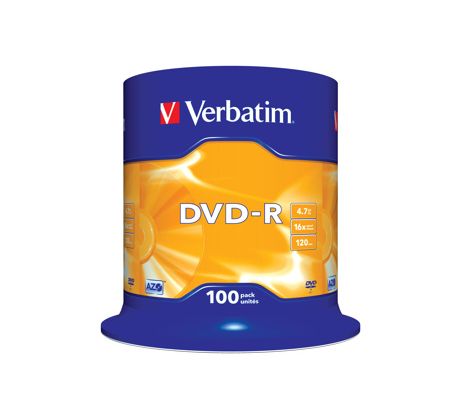 DVD-R VERBATIM 4,7GB 16X 100ks/cake (43549)