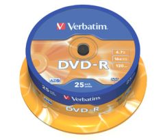 DVD-R VERBATIM 4,7GB 16X 25ks/spindel (43522)