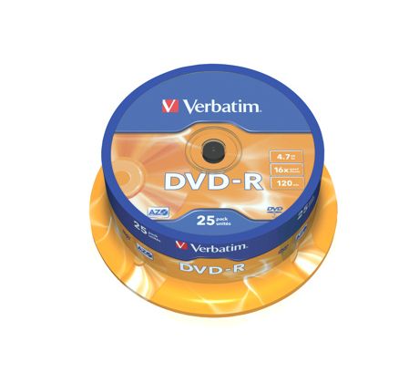 DVD-R VERBATIM 4,7GB 16X 25ks/spindel (43522)