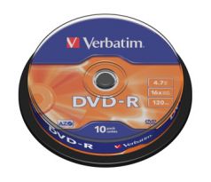 DVD-R VERBATIM 4,7GB 16X 10ks/cake (43523)