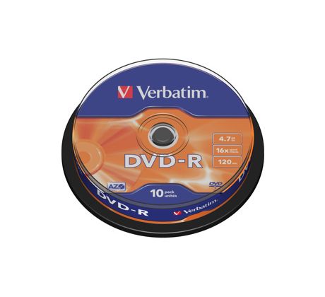 DVD-R VERBATIM 4,7GB 16X 10ks/cake (43523)