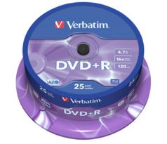 DVD+R VERBATIM 4,7GB 16X 25ks/cake (43500)