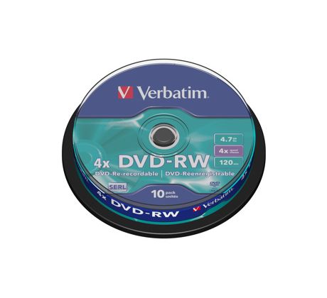 DVD-RW VERBATIM 4,7GB 4X 10ks/cake (43552)