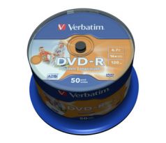 DVD-R VERBATIM Wide Printable non-ID 4,7GB 16X 50ks/cake (43533)