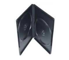 Double DVD case -black with full sleeve 14mm (DVDS-B/10)