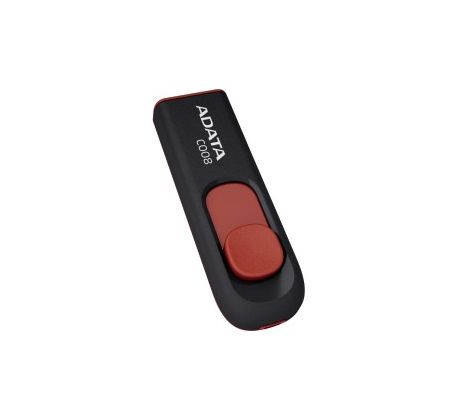 USB kľúč ADATA Classic Series C008 16GB USB 2.0  výsuvný konektor,čierno-červený (AC008-16G-RKD)