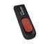 USB kľúč ADATA Classic Series C008 16GB USB 2.0  výsuvný konektor,čierno-červený (AC008-16G-RKD)