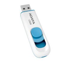 USB kľúč ADATA Classic Series C008 16GB USB 2.0 výsuvný konektor, bielo-modrý (AC008-16G-RWE)
