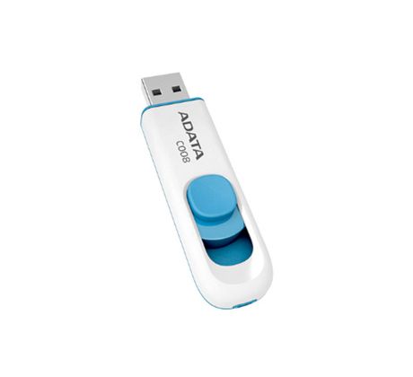USB kľúč ADATA Classic Series C008 32GB USB 2.0  výsuvný konektor, bielo-modrý (AC008-32G-RWE)