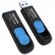 USB kľúč ADATA DashDrive™ Series UV128 64GB USB 3.0 flashdisk, výsuvný, čierny+modrý (AUV128-64G-RBE)