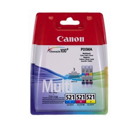 ink CANON CLI-521 C/M/Y PACK MP 540/620/630/980, iP 3600/4600 (2934B010)