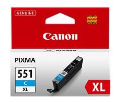 kazeta CANON CLI-551C XL cyan MG 5450/6350, iP 7250, MX 925 (500 str.) (6444B001)