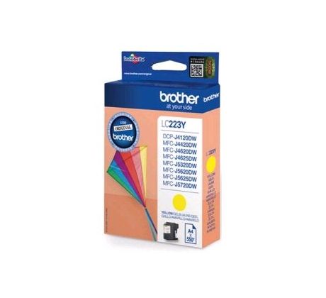 kazeta BROTHER LC-223 Yellow MFC-J4420DW/J4620DW/J5320DW/J5620DW/J5720DW (550 str.) (LC223Y)