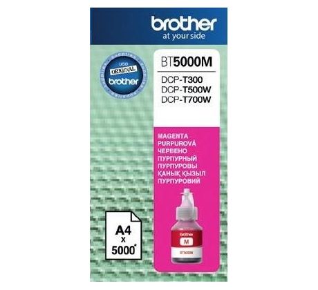 atramentová náplň BROTHER BT-5000M Magenta DCP-T300/T500W/T700W (5000 str.) (BT5000M)