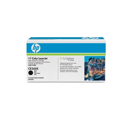 TONER HP CE260X Čierny pre LaserJet CP4525 (17000 str.) (CE260X)