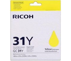 toner RICOH Typ GC 31 LC Yellow GXe2600/GXe3000N/GXe3300N/GXe3350N/GXe5550 (405691)