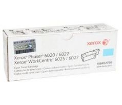 toner XEROX 106R02760 cyan PHASER 6020/6022, WorkCentre 6025/6027 (1000 str.) (106R02760)