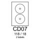 etikety RAYFILM CD07 118/18 univerzálne biele R0100CD07A (100 list./A4) (R0100.CD07A)