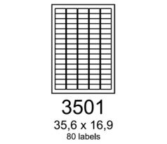 etikety RAYFILM 35,6x16,9 univerzálne biele R01003501A (100 list./A4) (R0100.3501A)