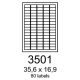 etikety RAYFILM 35,6x16,9 univerzálne biele R01003501A (100 list./A4) (R0100.3501A)