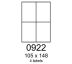 etikety RAYFILM 105x148 matné biele polyesterové laser R05020922A (100 list./A4) (R0502.0922A)